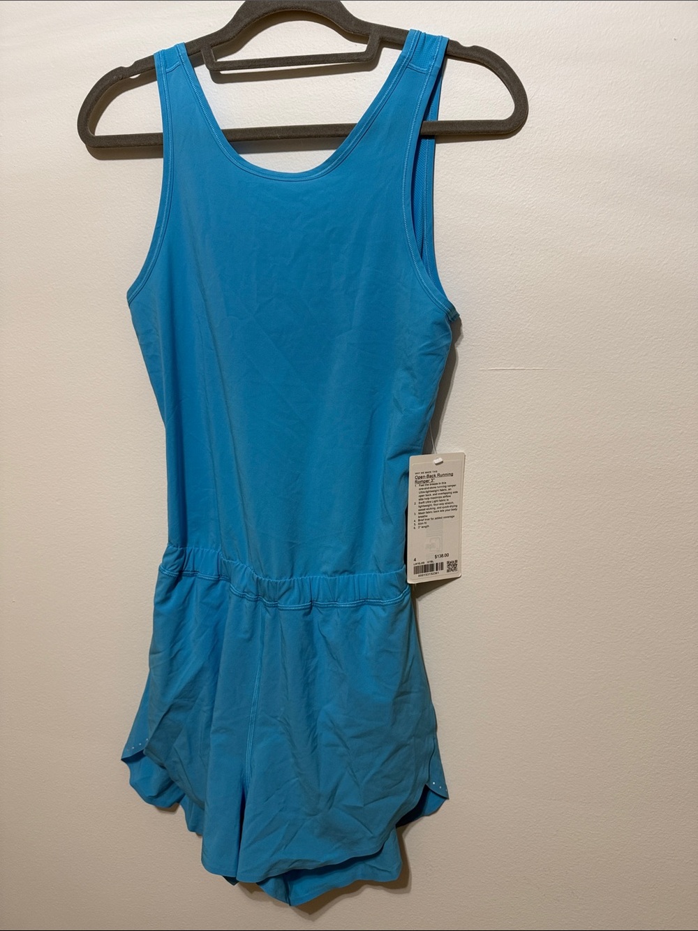 Lululemon - Blue Open Back Running Romper